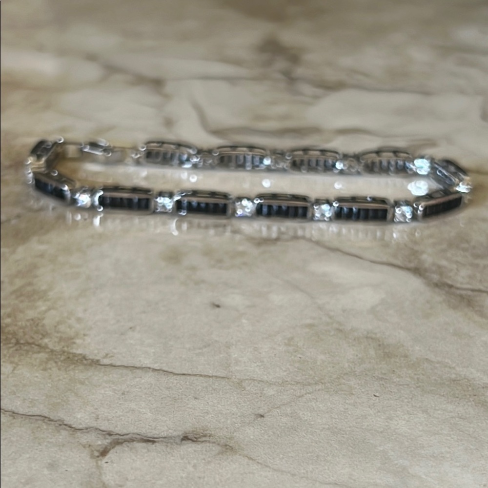 Elegant Silver and Black Women's Bracelet